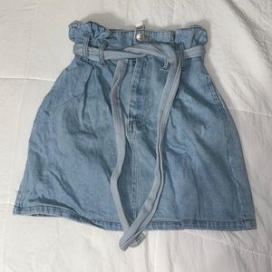 Denim Skirt with Pockets